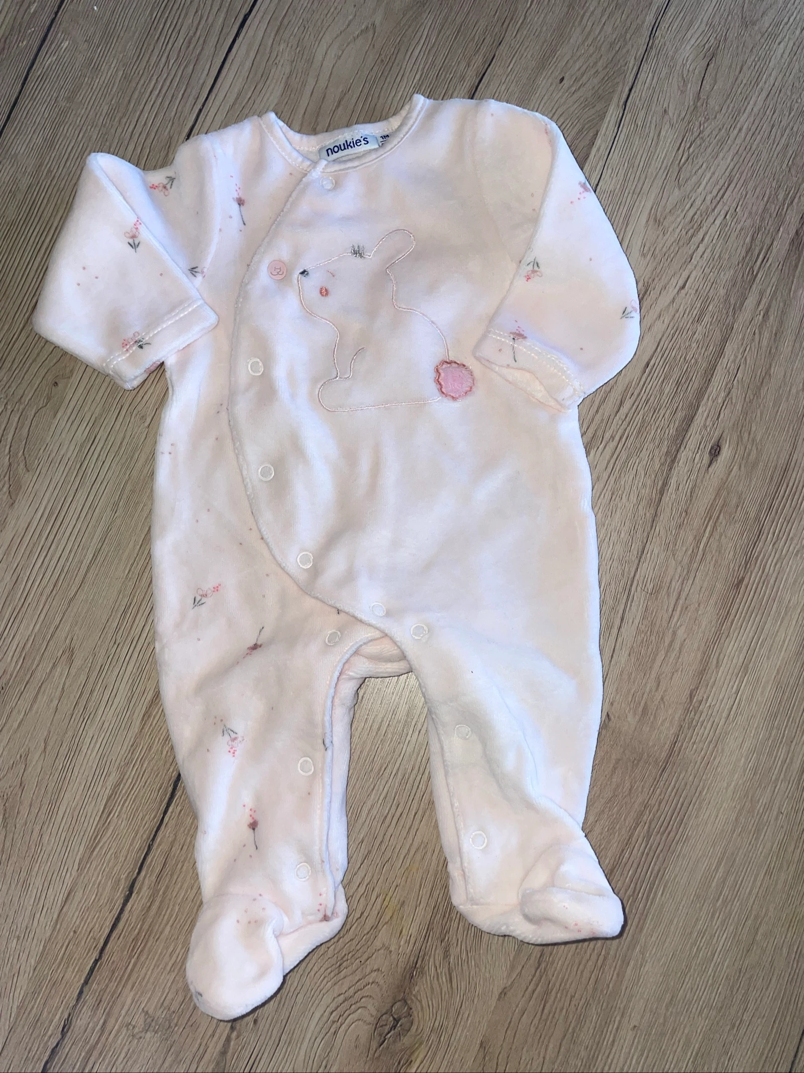 Pyjama velours 1 mois 56 cm noukie’s